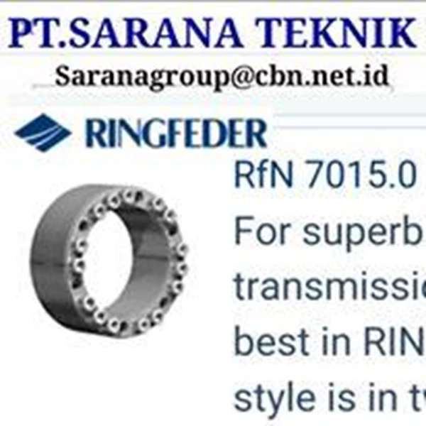 RINGFEDER LOCKING ASSEMBLYs RFN 7012 PT SARANA TEKNIK CONVEYOR RFN7014